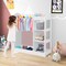Kids Dress Up Storage Space with 2 Open Shelves and 2 Bottom Storage Layers